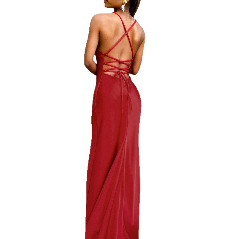 The Ruby Satin Gown