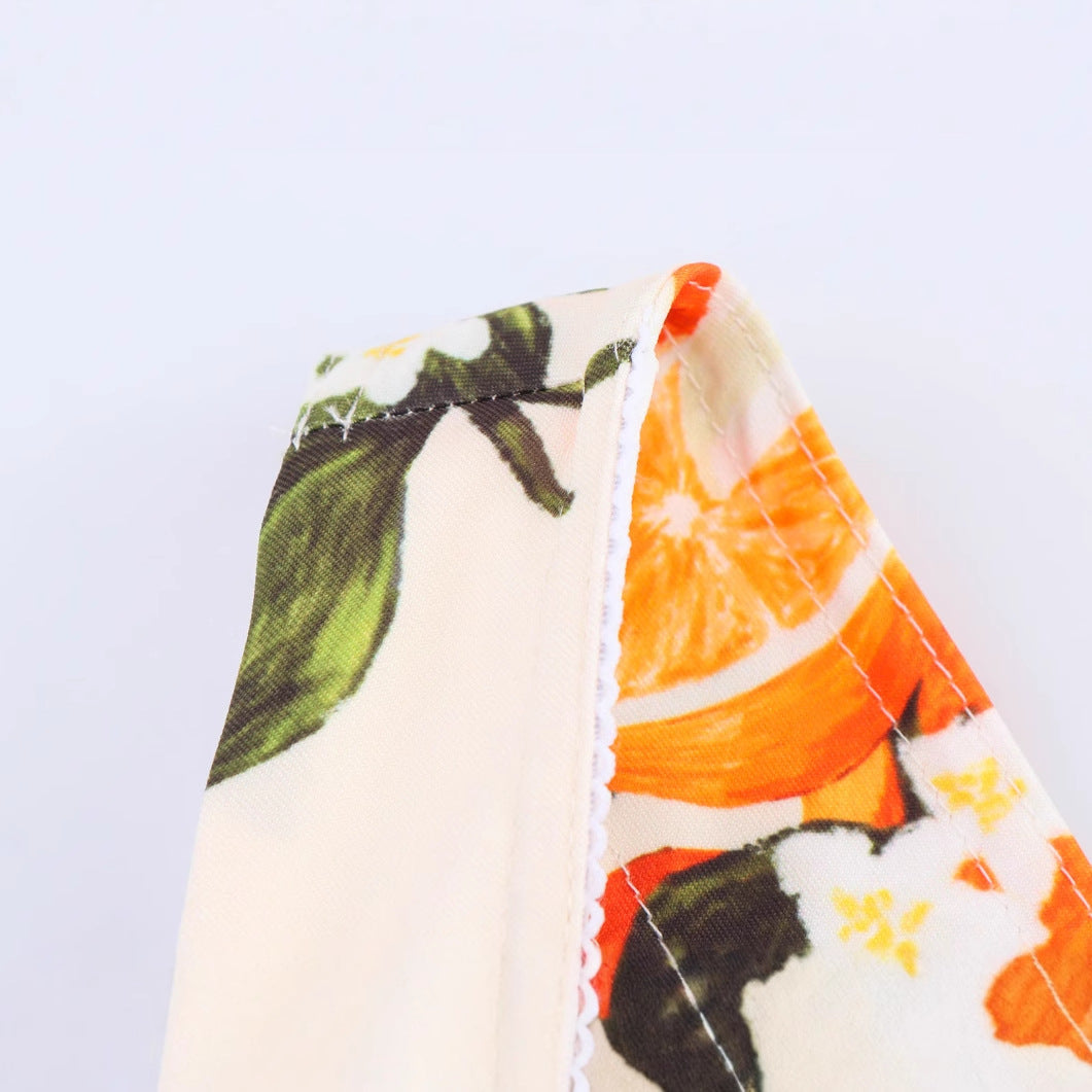 Citrus Bloom Mini Dress