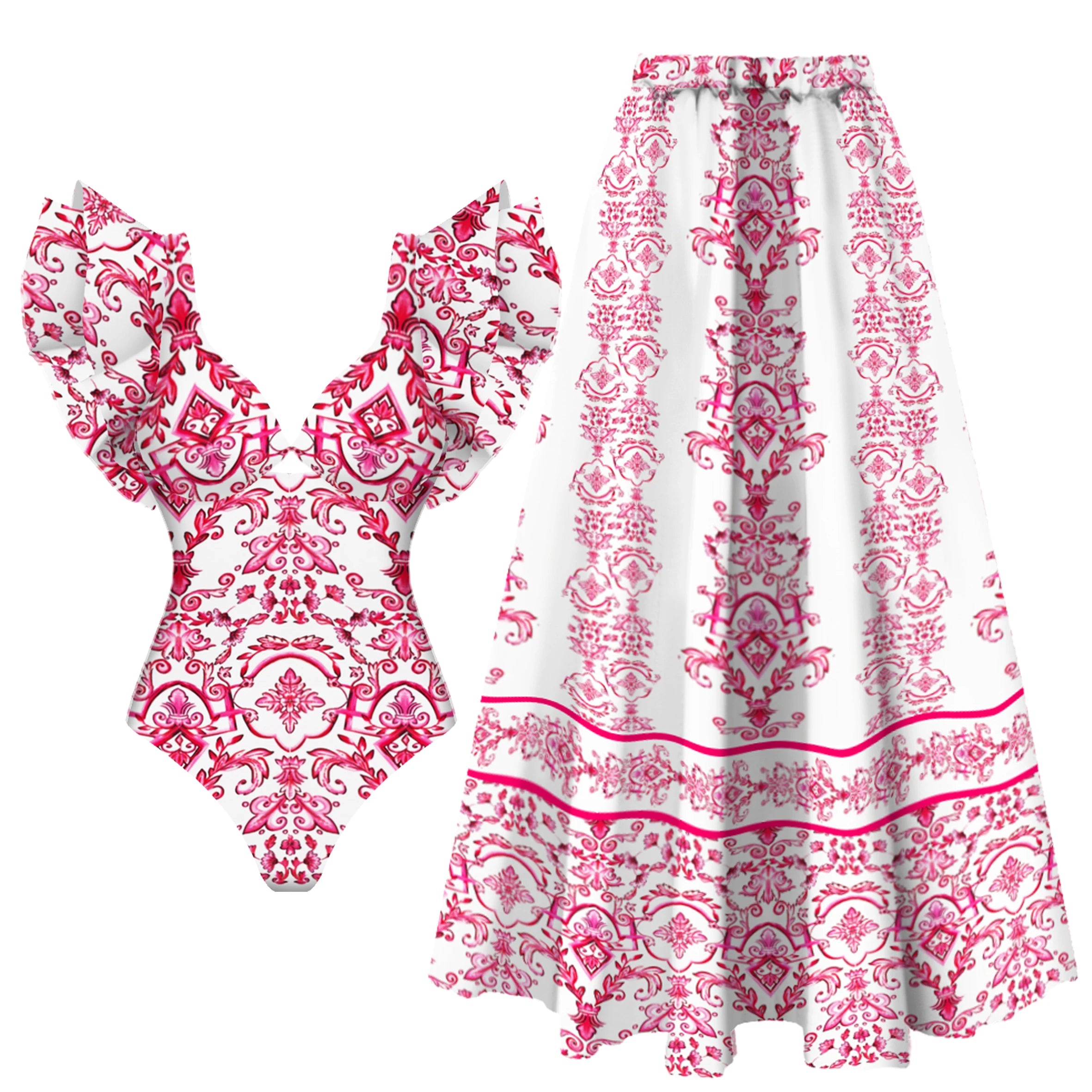 Bahama Ruffle Bikini and Skirt Sets