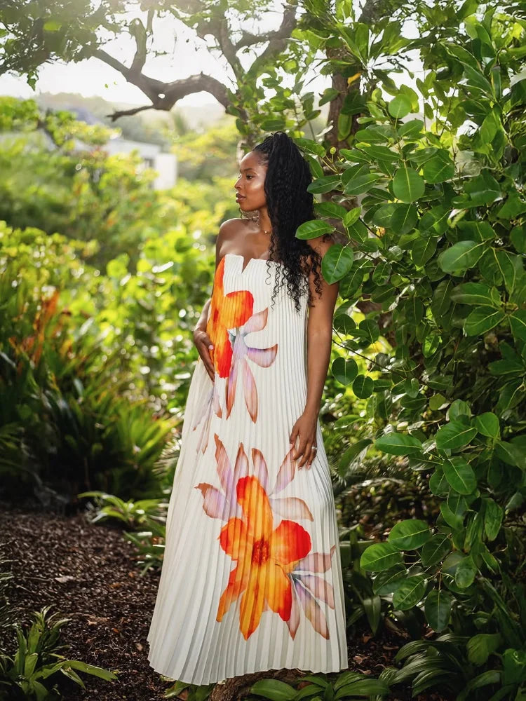 Stephanie Pleated Maxi