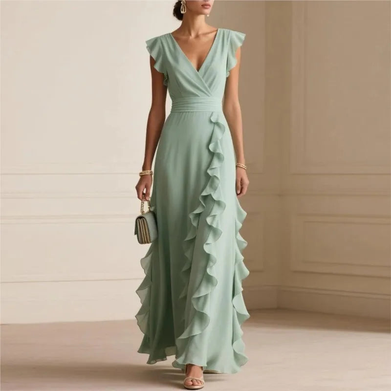 The Amara Ruffle Maxi Dress