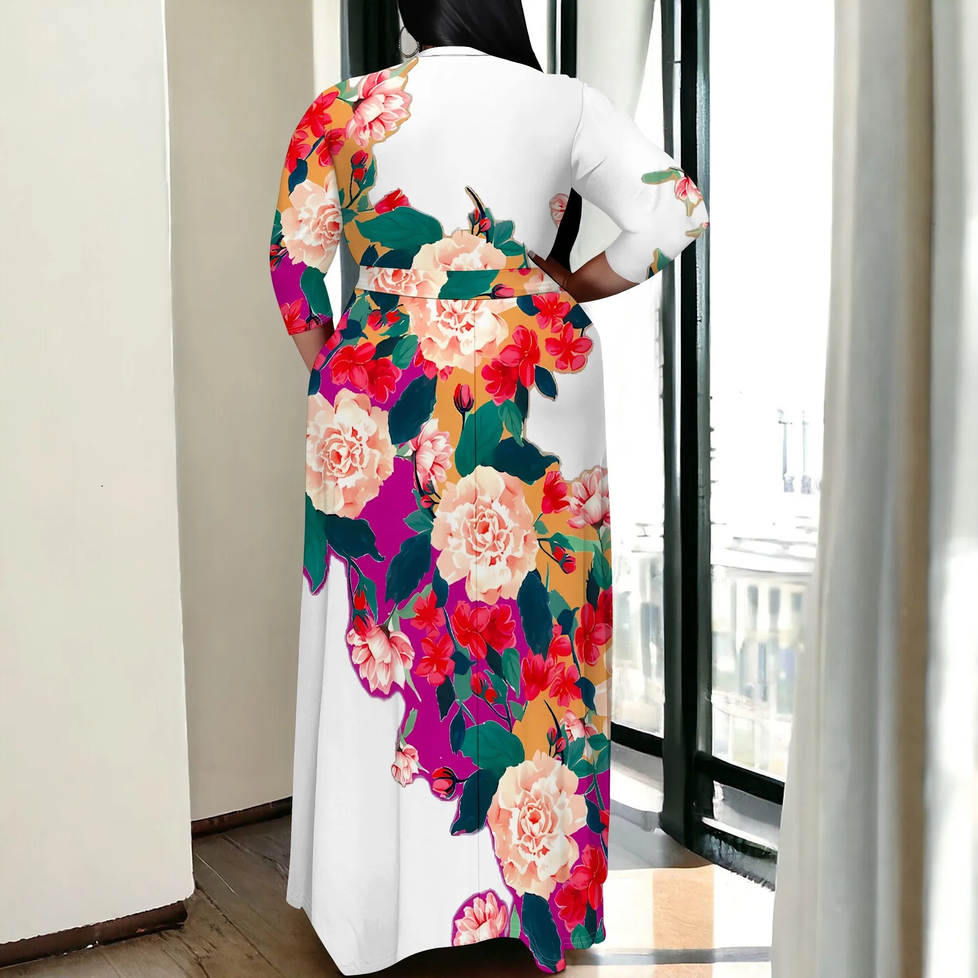 The Carmen Plus Size Wrap Maxi Dress