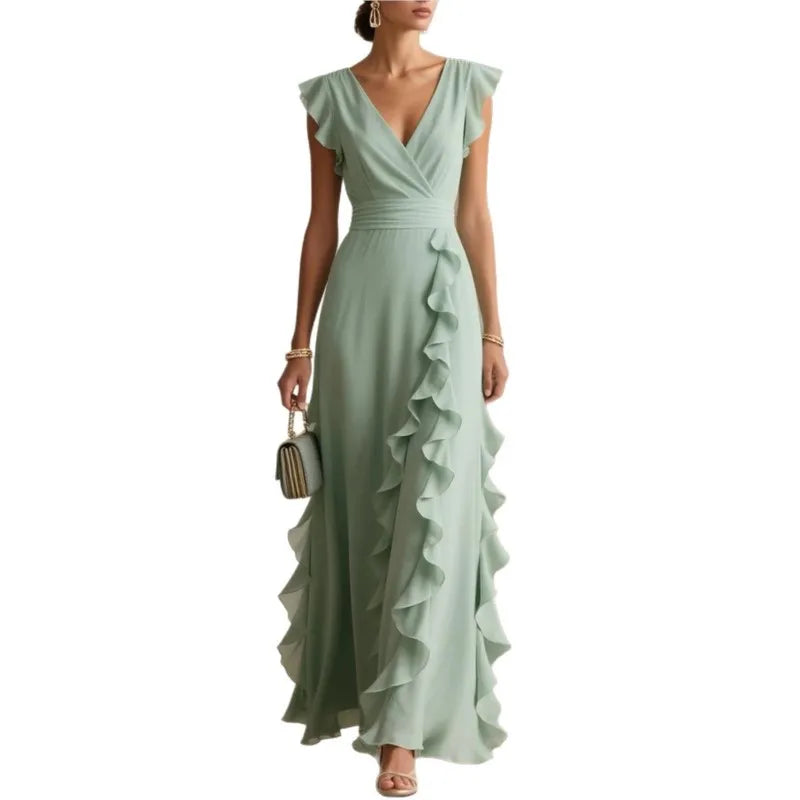 The Amara Ruffle Maxi Dress