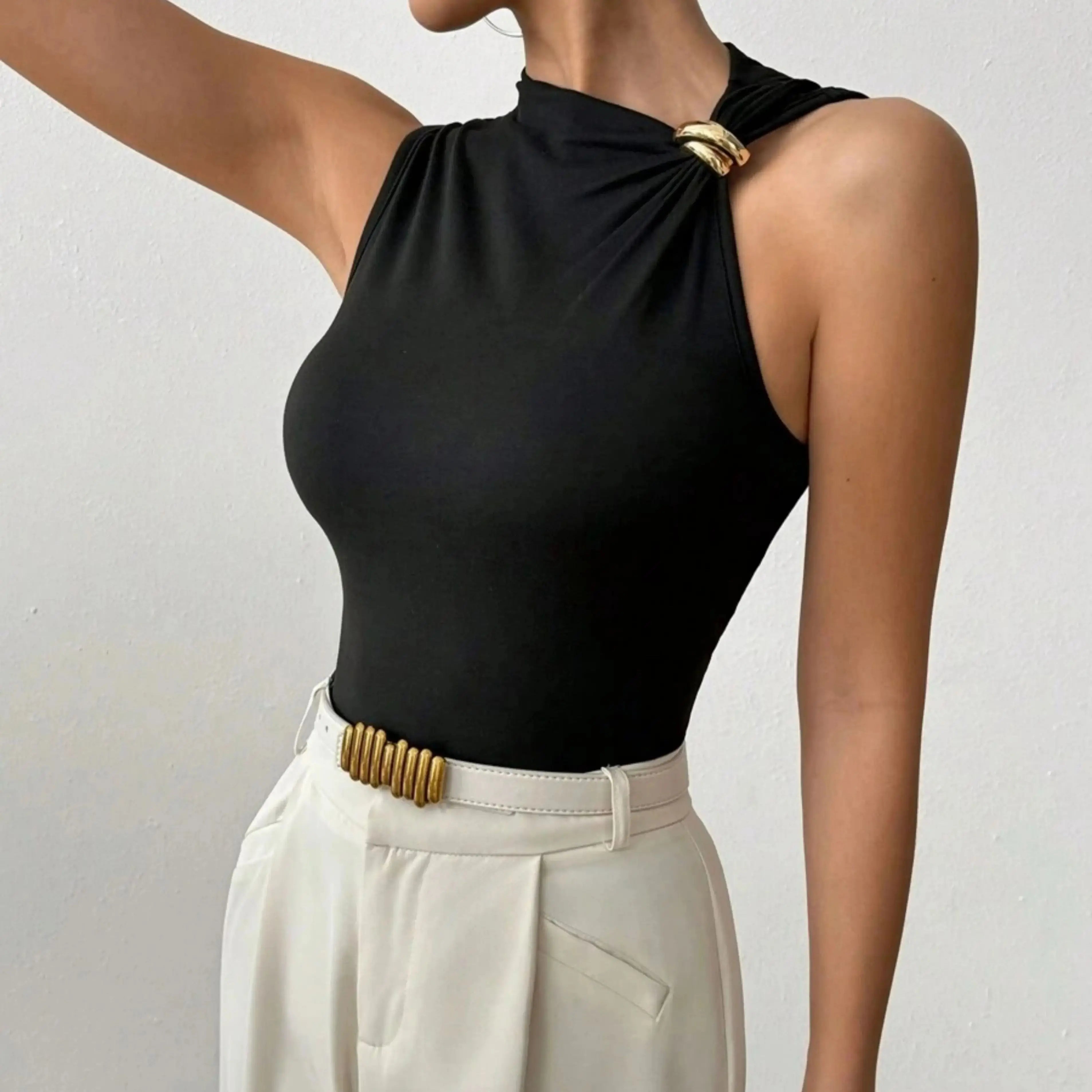 Capri Noir Knit Top