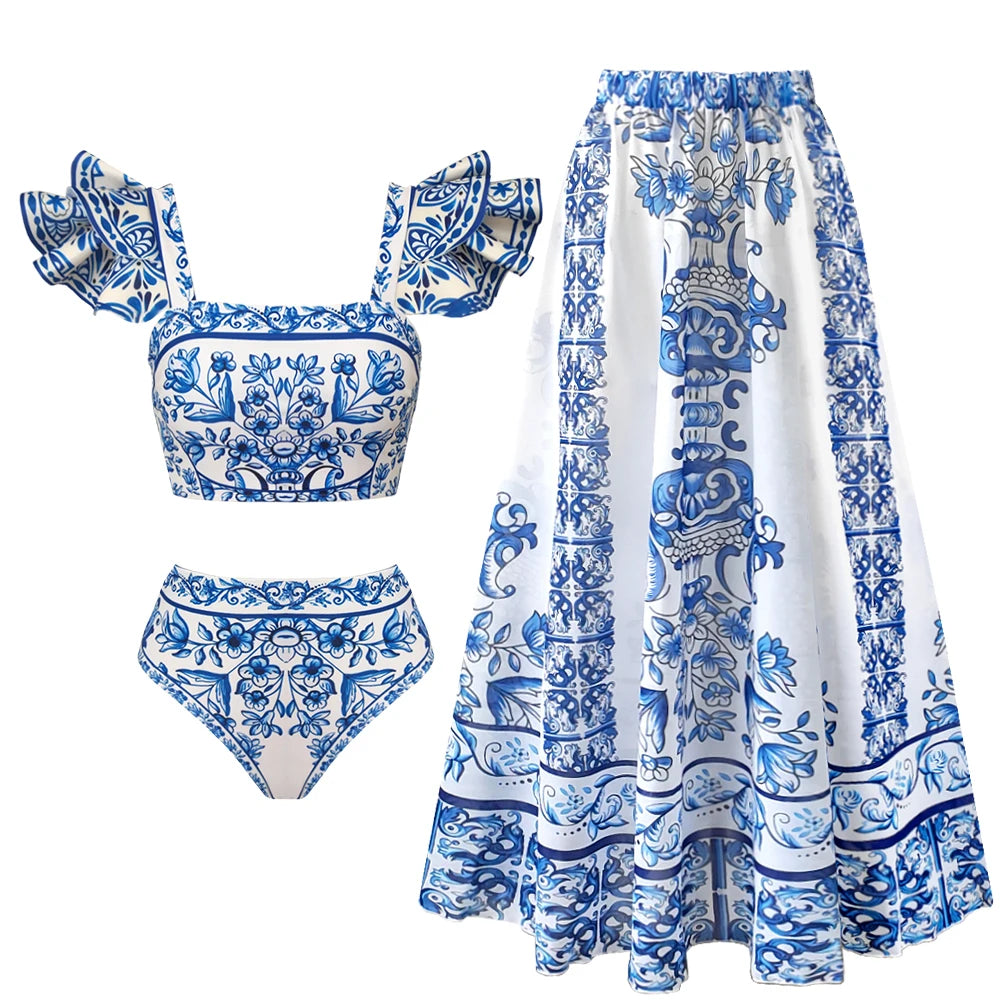 Bahama Ruffle Bikini and Skirt Sets