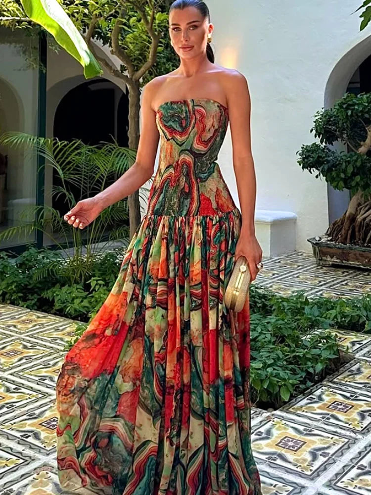 The Bianca Strapless Maxi Dress