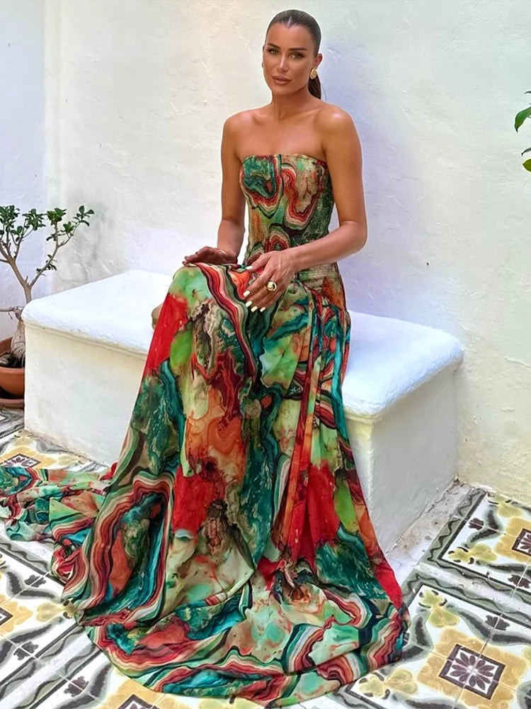 The Bianca Strapless Maxi Dress