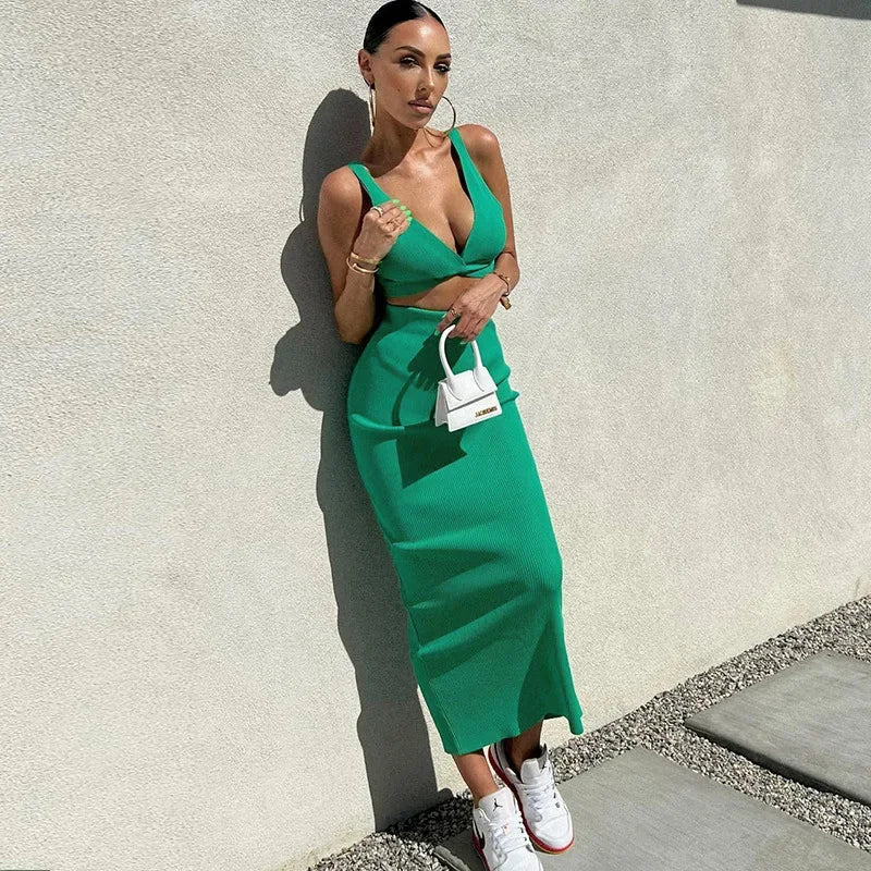 Emerald Allure Two-Piece Set
